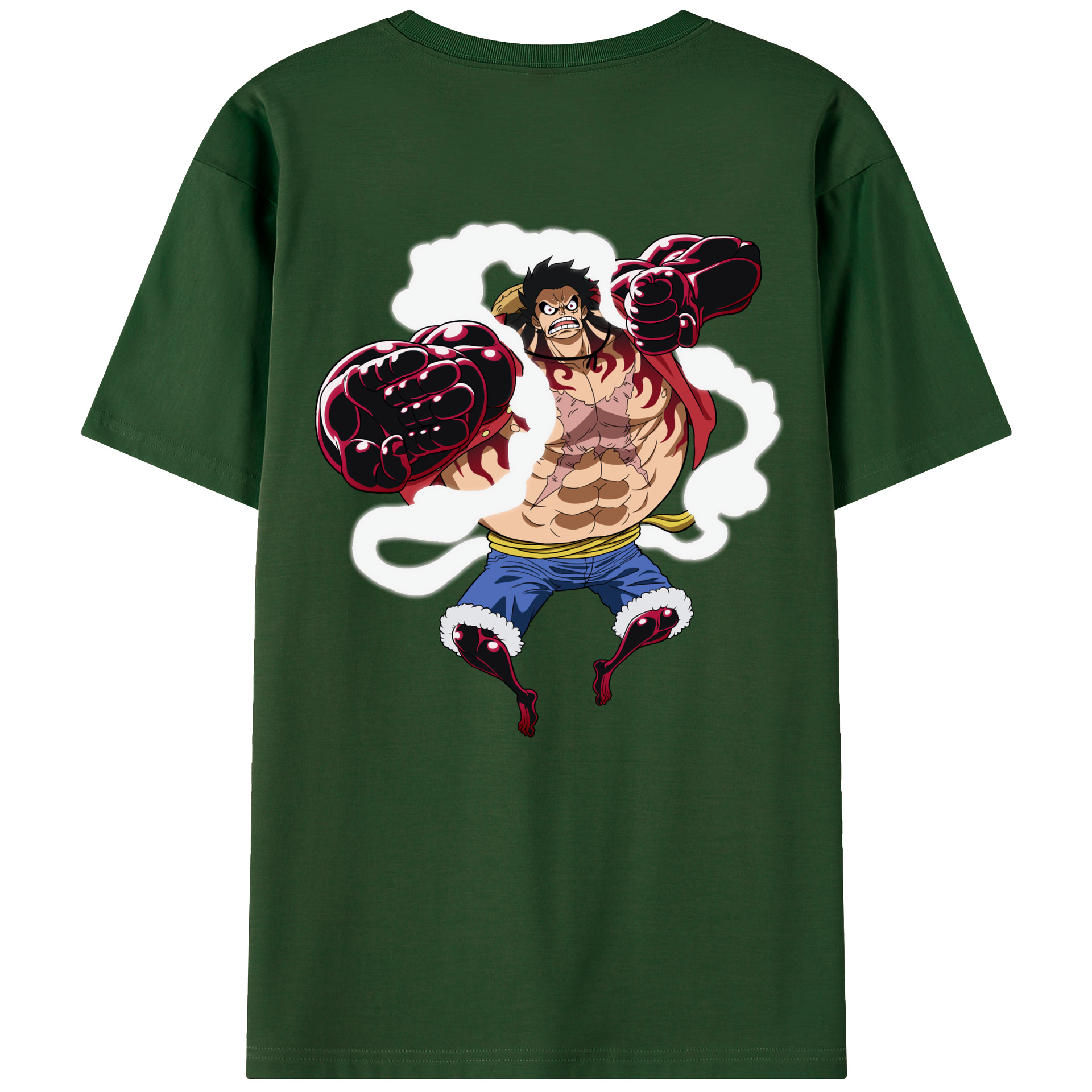 ワンピース モンキー・D・ルフィ ONE PIECE Monkey D. Luffy 綿100％半袖Tシャツ（背面プリント）